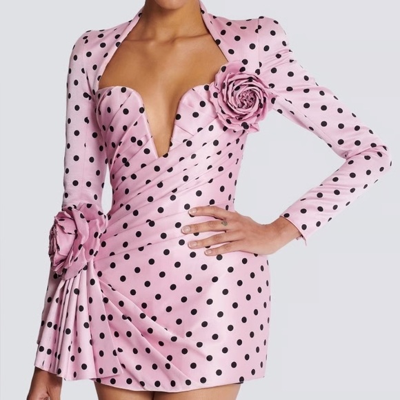 Atoir Dresses & Skirts - Atoir The Missy Dress Pink & Black Polka Dot